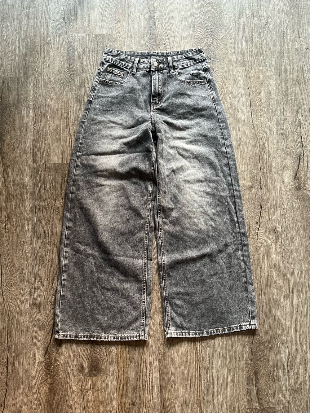 Dazy High-Rise Wide Leg Gray Denim Jeans